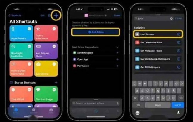 鹿泉苹果14锁屏维修店分享iPhone14升级iOS16.4后如何创建锁屏快捷方式 
