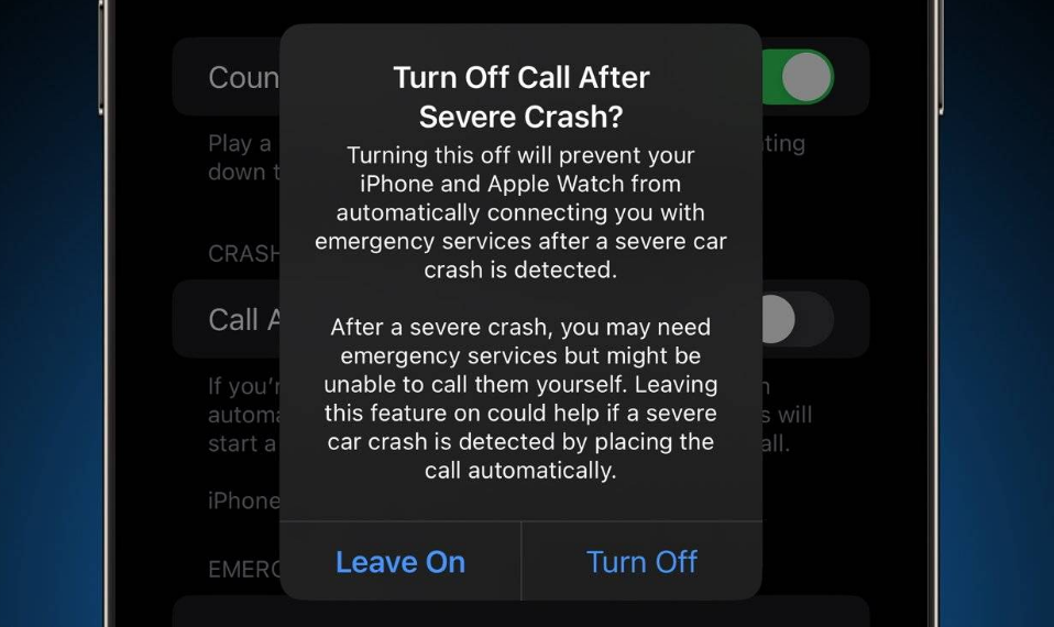 鹿泉苹果14维修分享 iPhone 14 和 Apple Watch 上关闭崩溃检测 